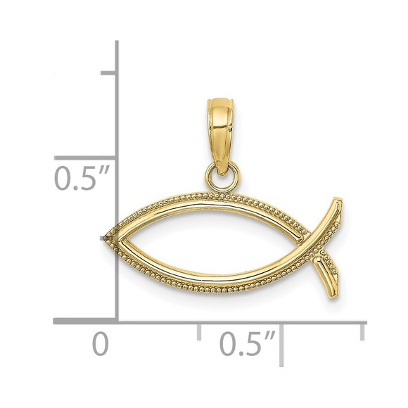 10K Ichthus Charm - Picture 2 of 4
